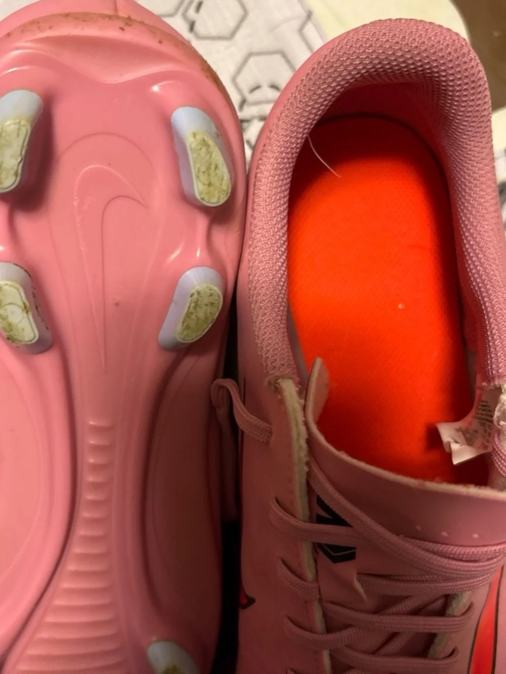 Nike Pink and Red Mercurial Women's Soccer Cleats